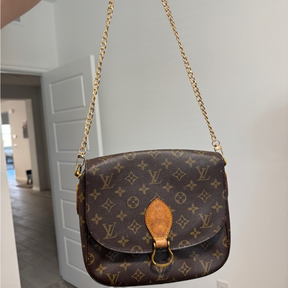 Louis Vuitton Brown Monogram Crossbody Bag gm st.cloud